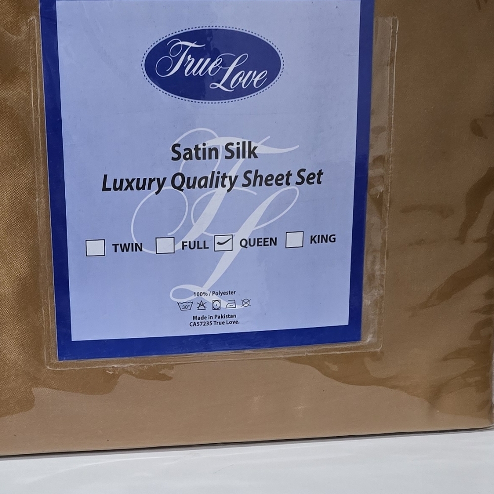 Satin silk sheet set size Queen